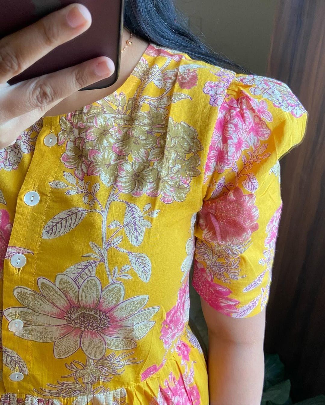 Beautiful Yellow Color Printed Midi Kurti