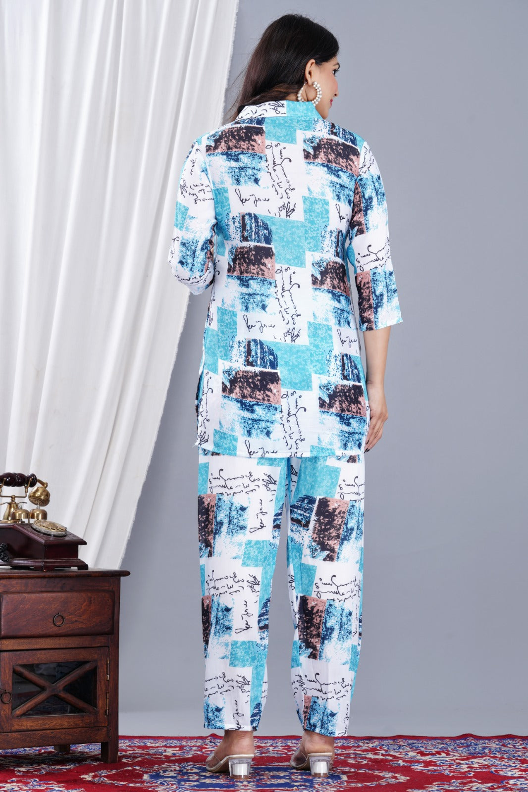 Designer Printed Muslin co-ord Set