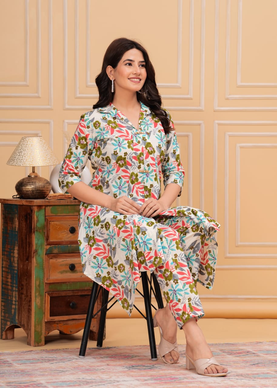 Designer Floral Printed Co-ord Set