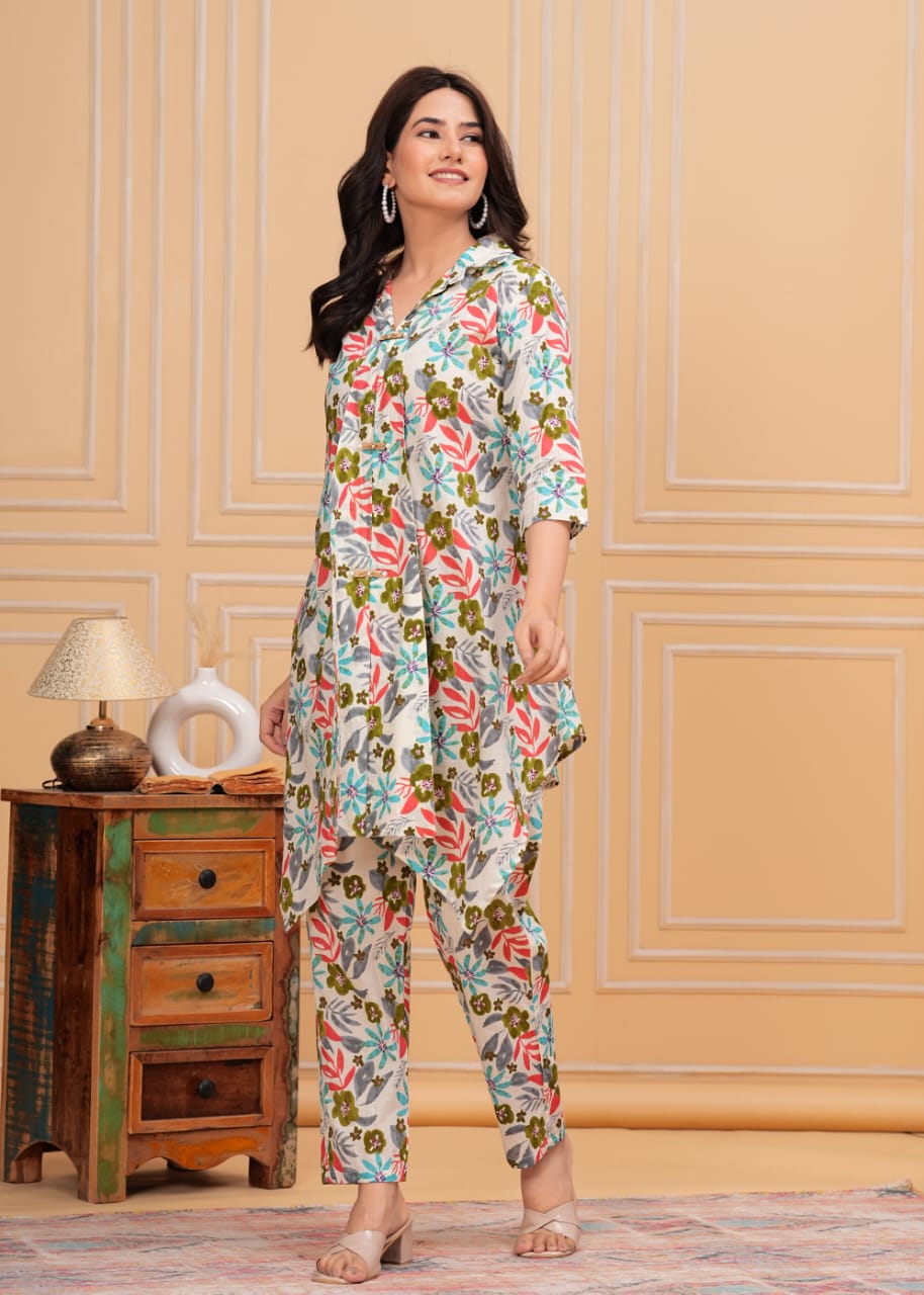 Designer Floral Printed Co-ord Set