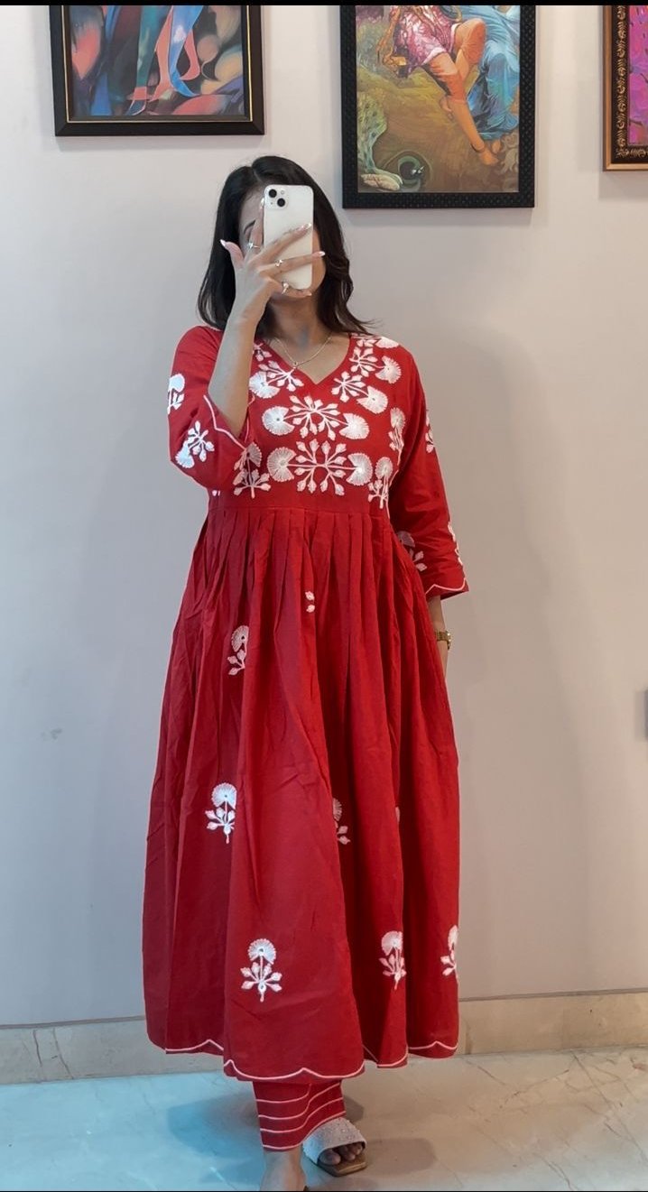 Designer Floral Embroidered Co-ord Set