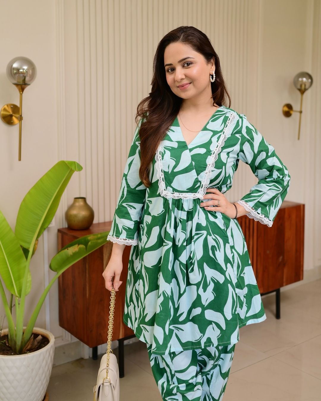 Designer Floral Embroidered Co-ord Set