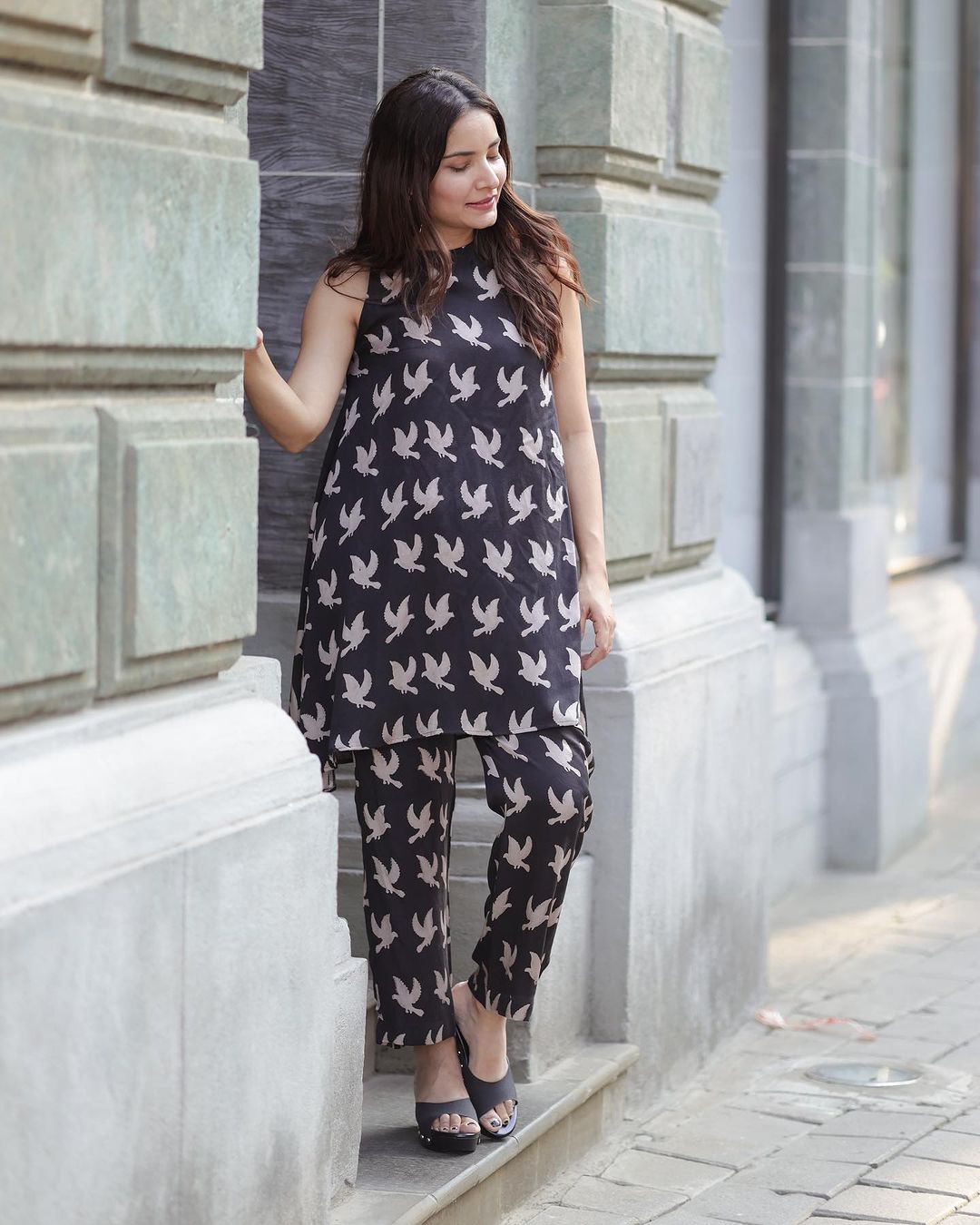 Elegant Black Embroidered Co-ord Set