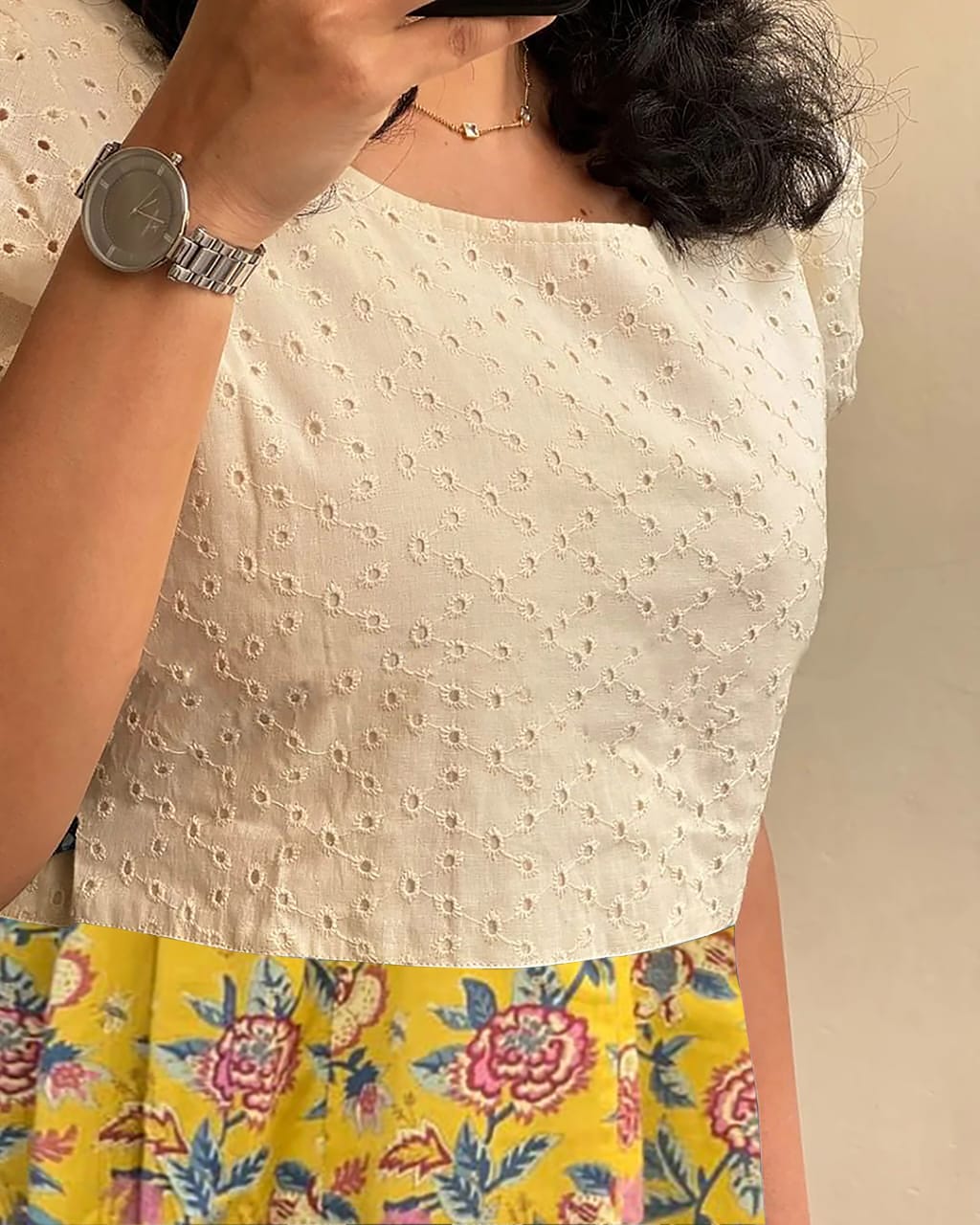 Designer Floral Printed Midi Dress