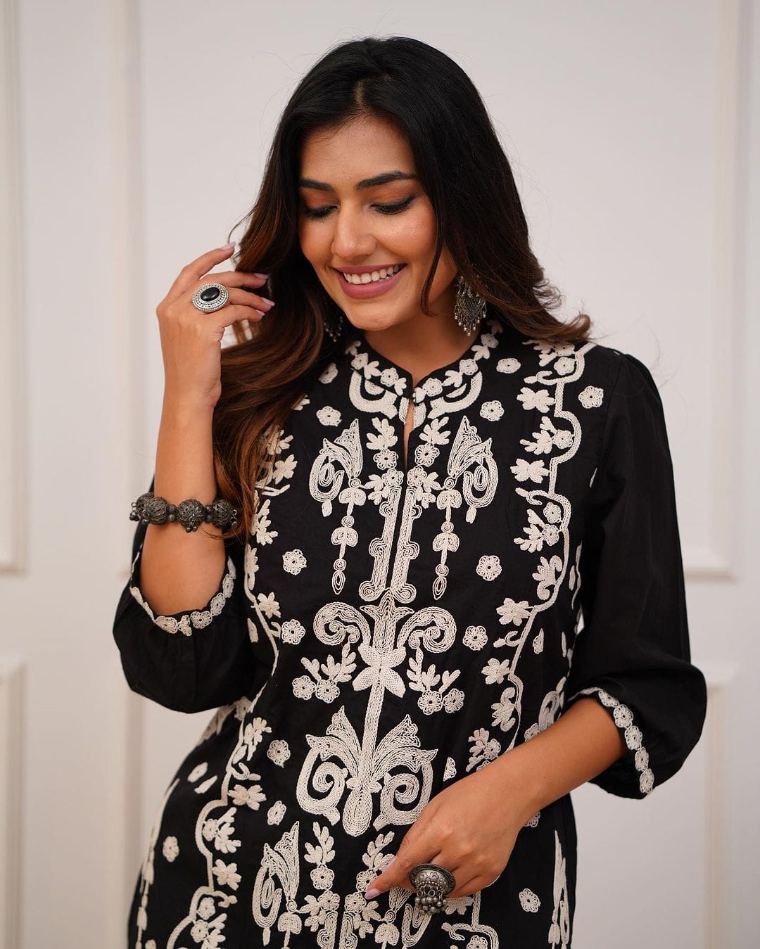 Designer Black Embroidered Co-ord Set