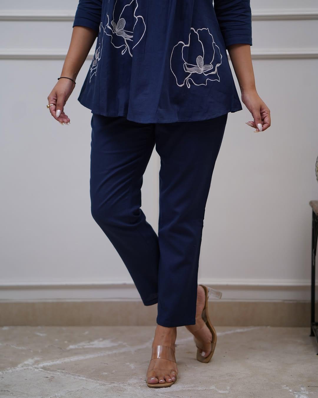 Casual Designer Embroidered Co-ord Set