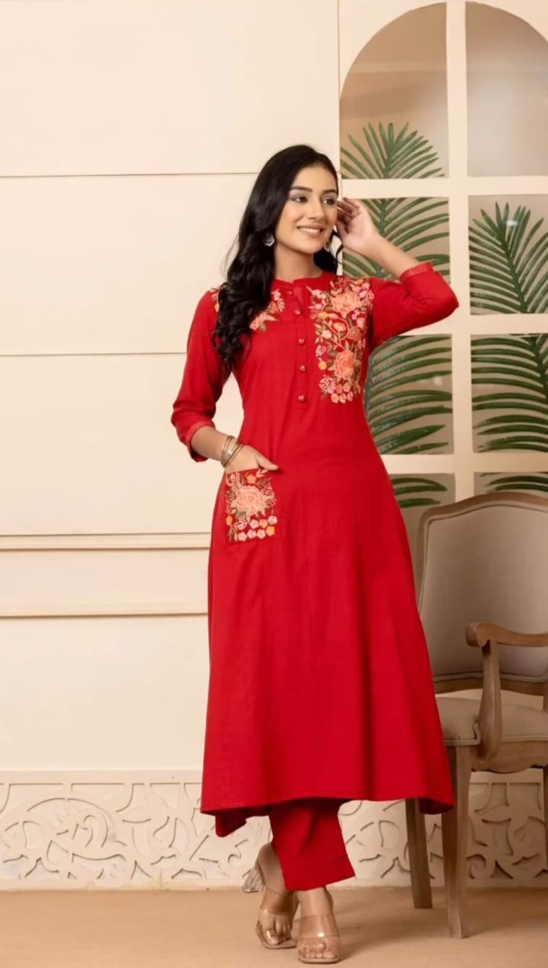 Elegant Floral Designed Co-ord Set