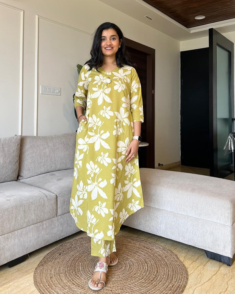 Classy Floral Printed Co-ord Set