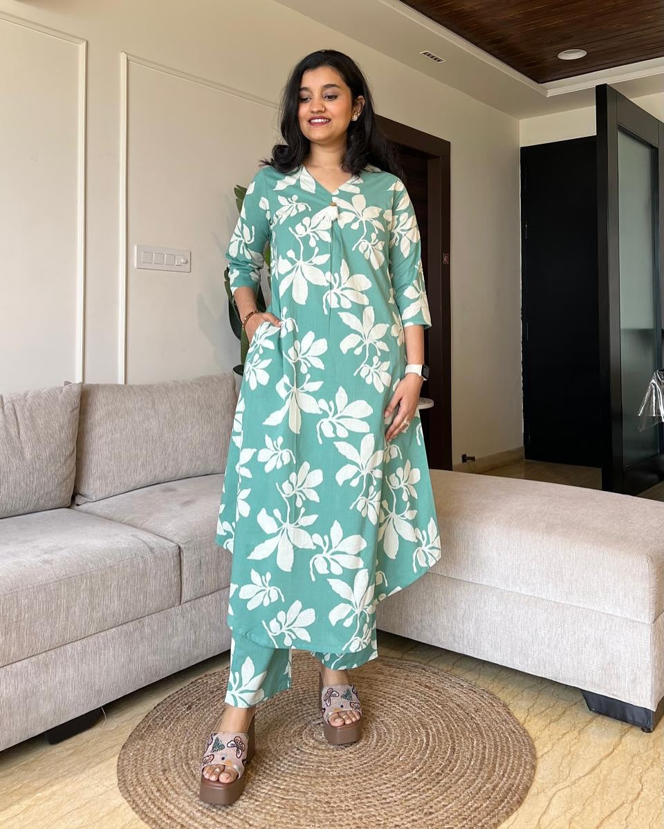 Classy Floral Printed Co-ord Set