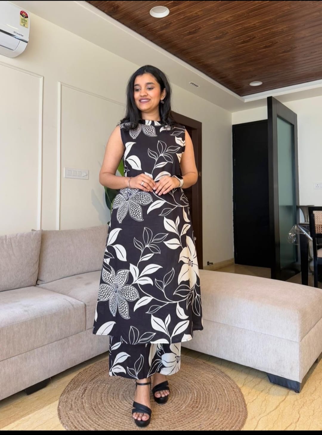 Designer Black Embroidered Co-ord Set