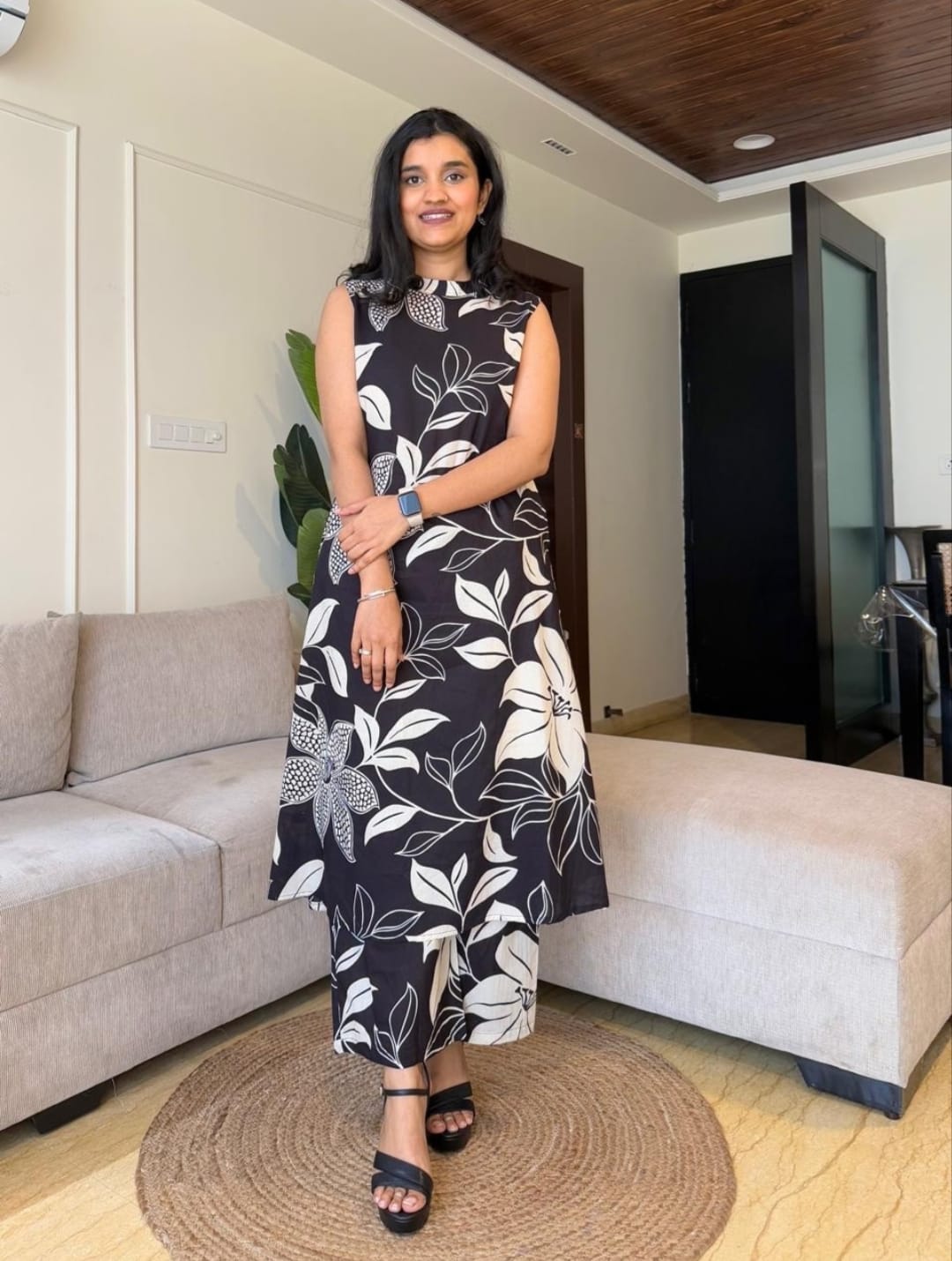 Designer Black Embroidered Co-ord Set