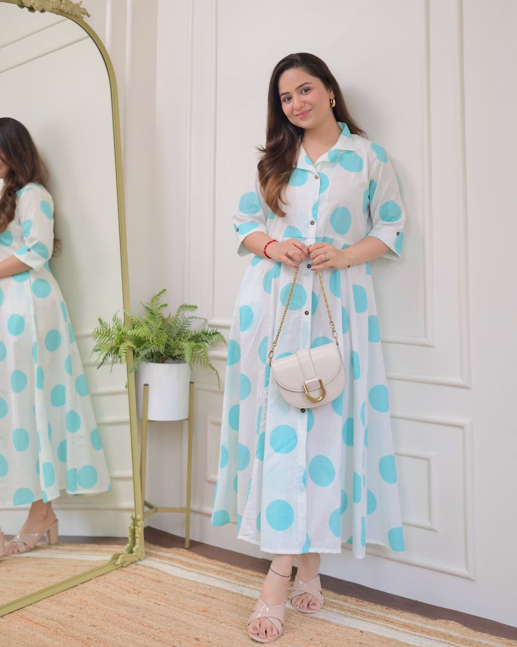 Light Polka Dots Cotton Dress