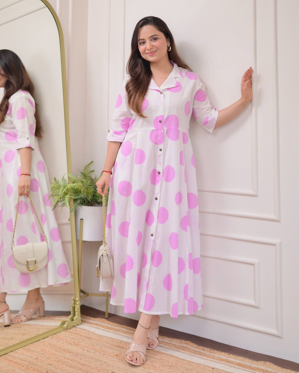 Light Polka Dots Cotton Dress