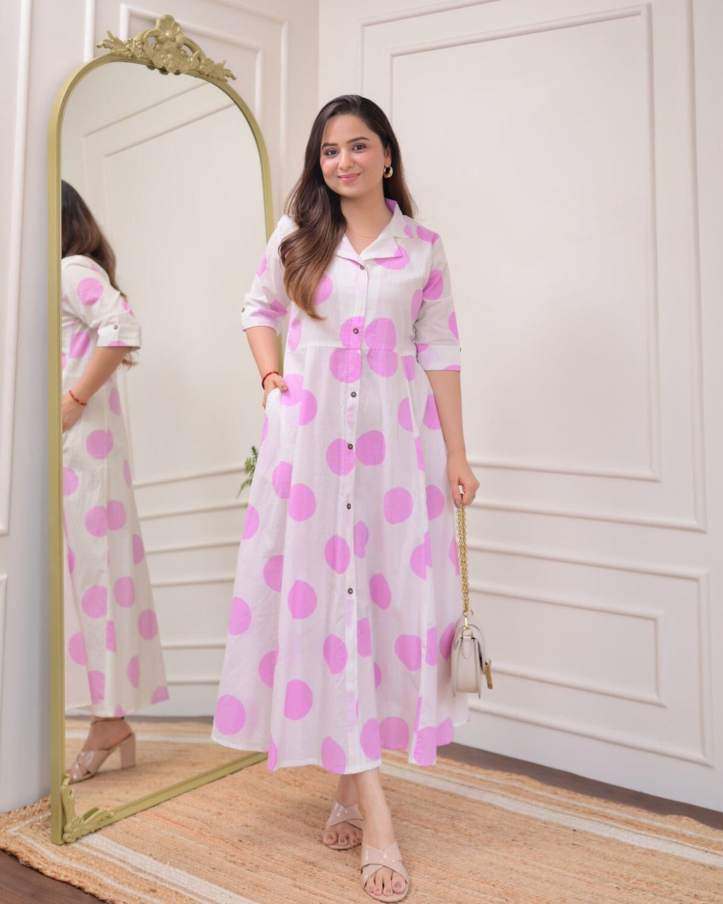 Light Polka Dots Cotton Dress