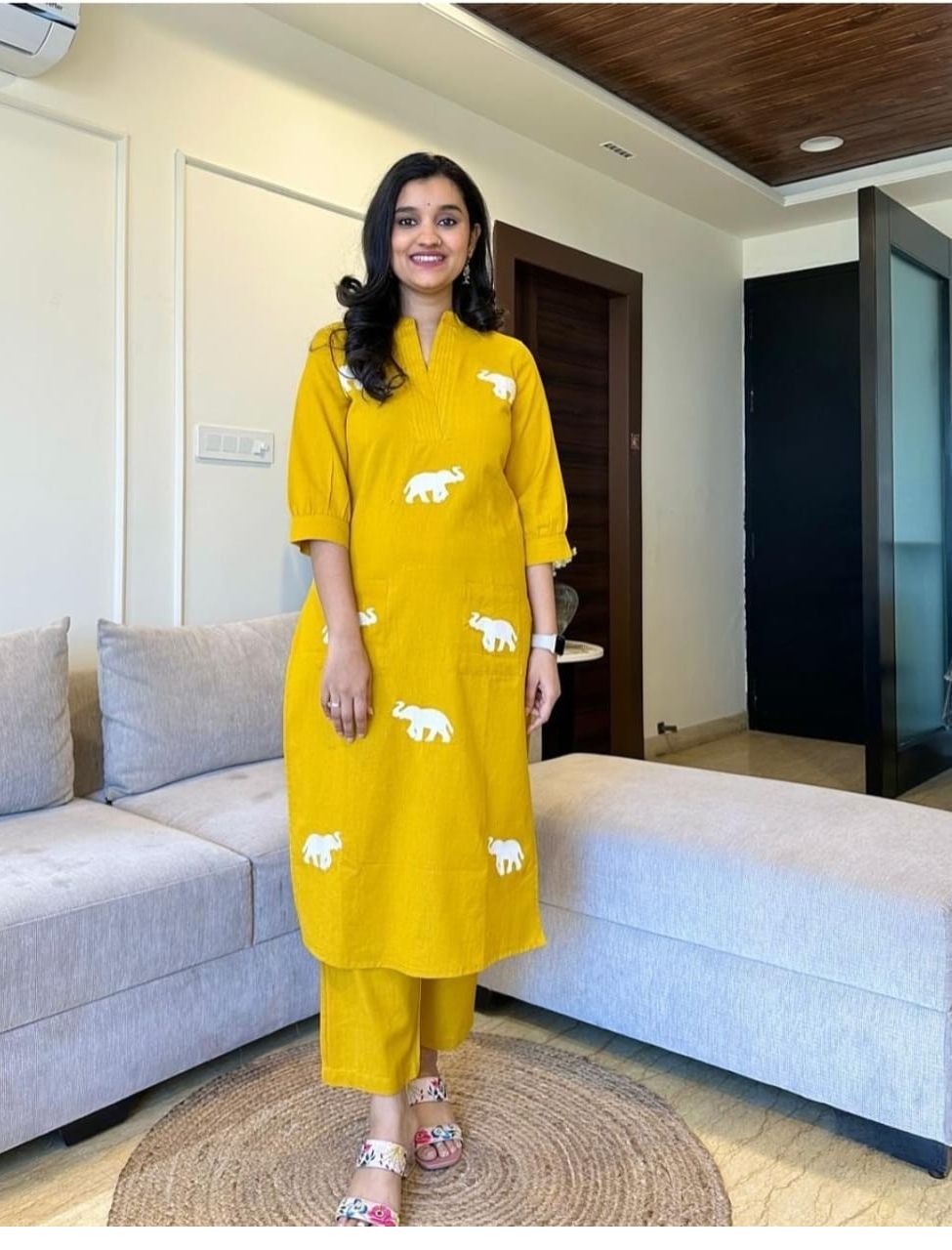 Classy Elephant Printed Co-ord Set