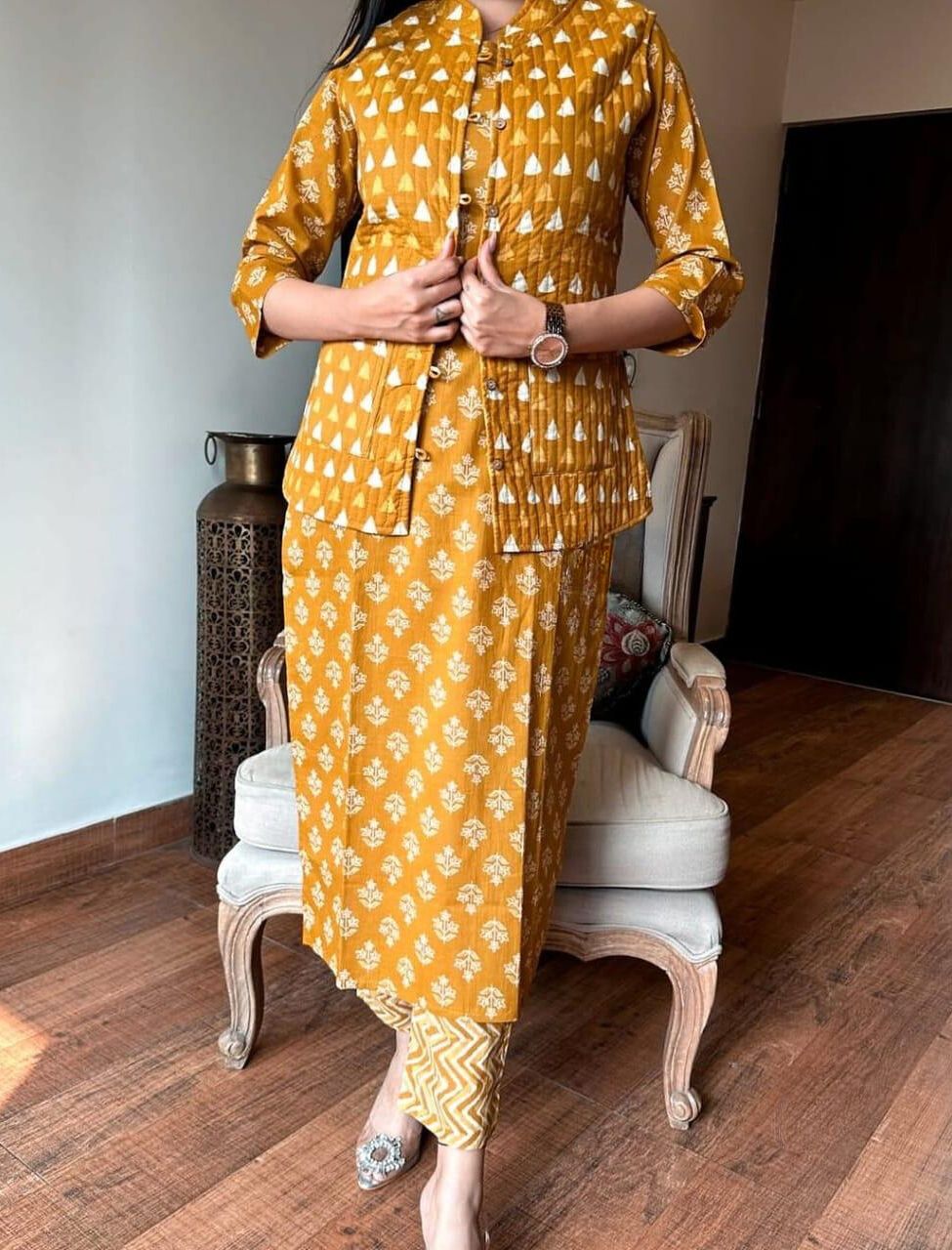 Hand Block Soft Embroidered Co-ord Set