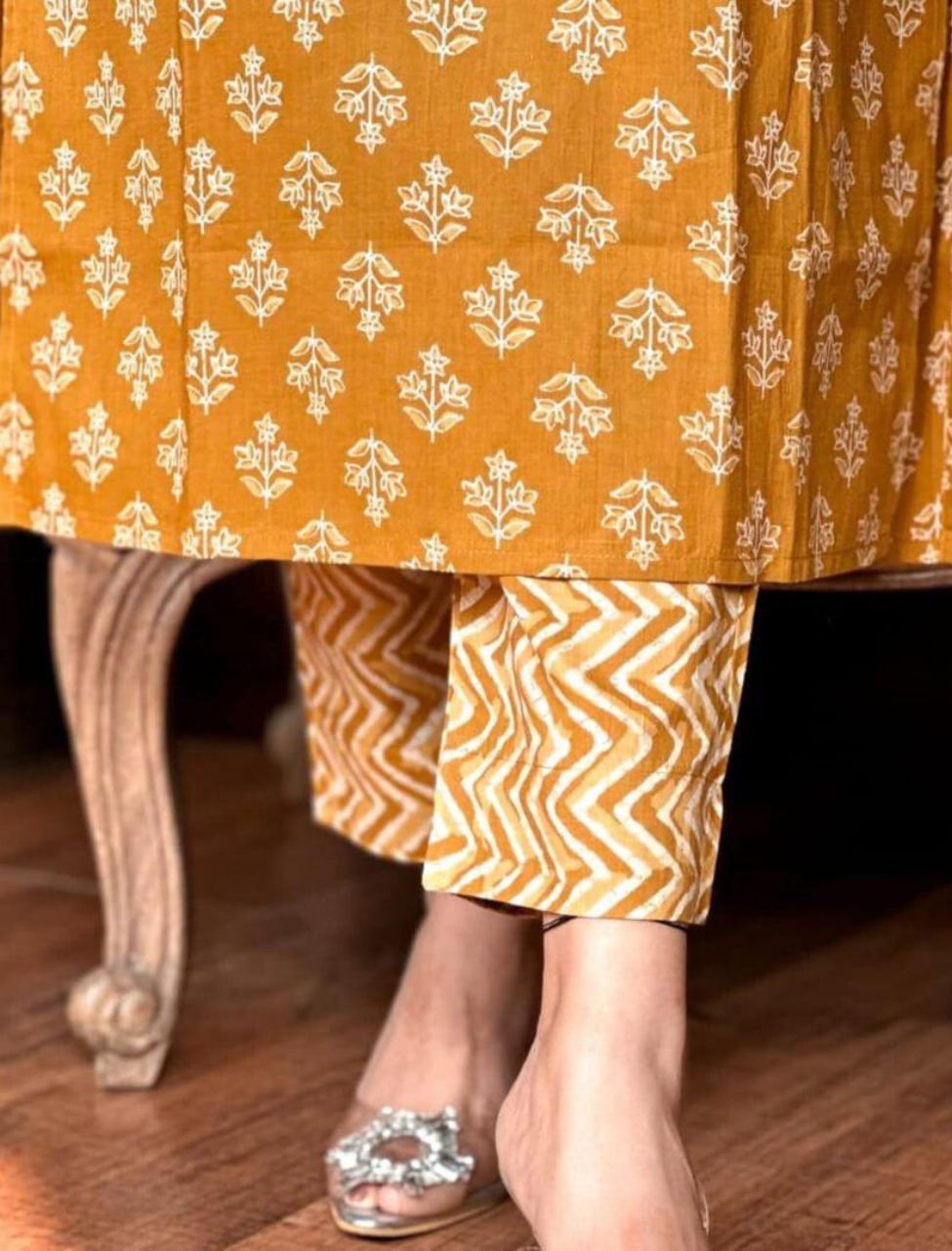 Hand Block Soft Embroidered Co-ord Set