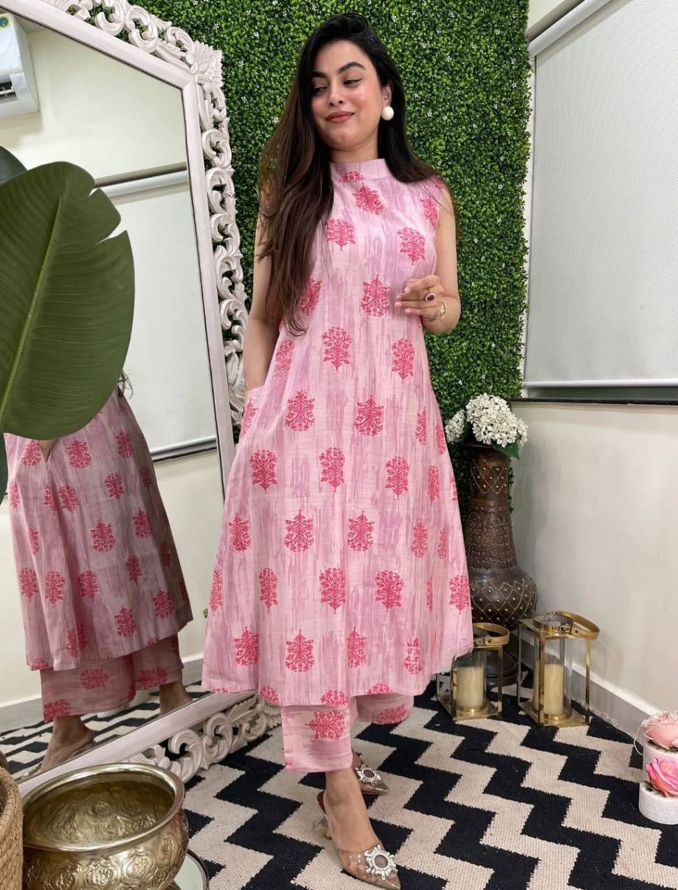 Floral Pink Printed Co-ord Set