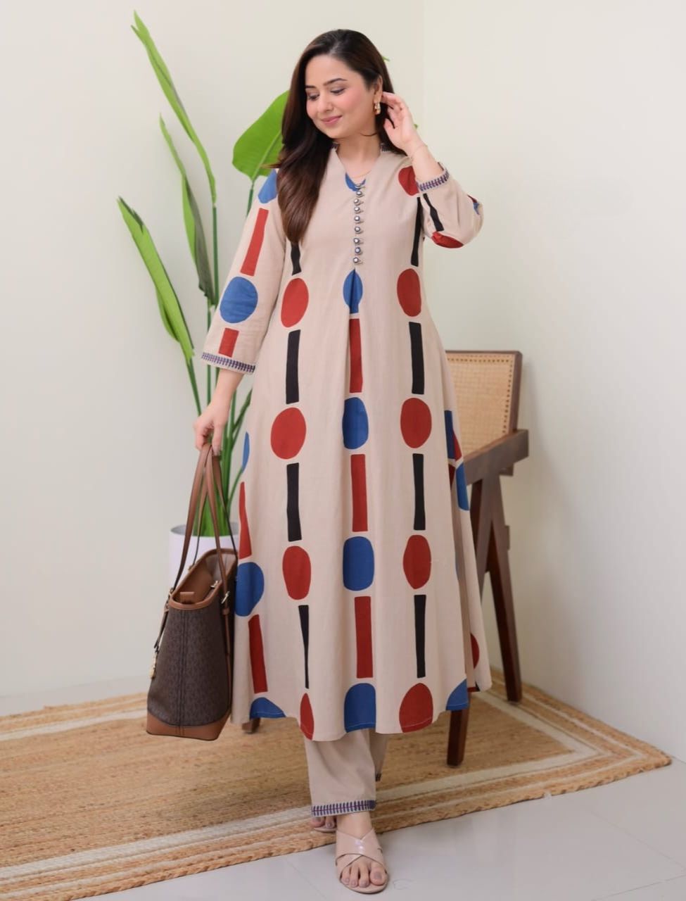 Elegant Trendy Embroidered Co-ord Set