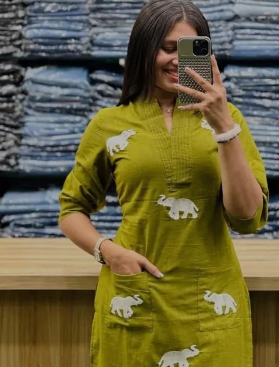 Classy Elephant Printed Co-ord Set