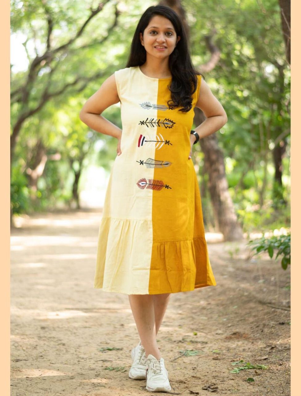 Stylish Designer Embroidered Midi Dress