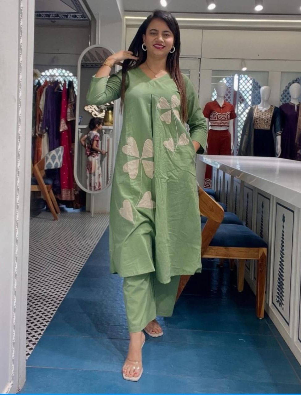 Premium Floral Embroidered Co-ord Set