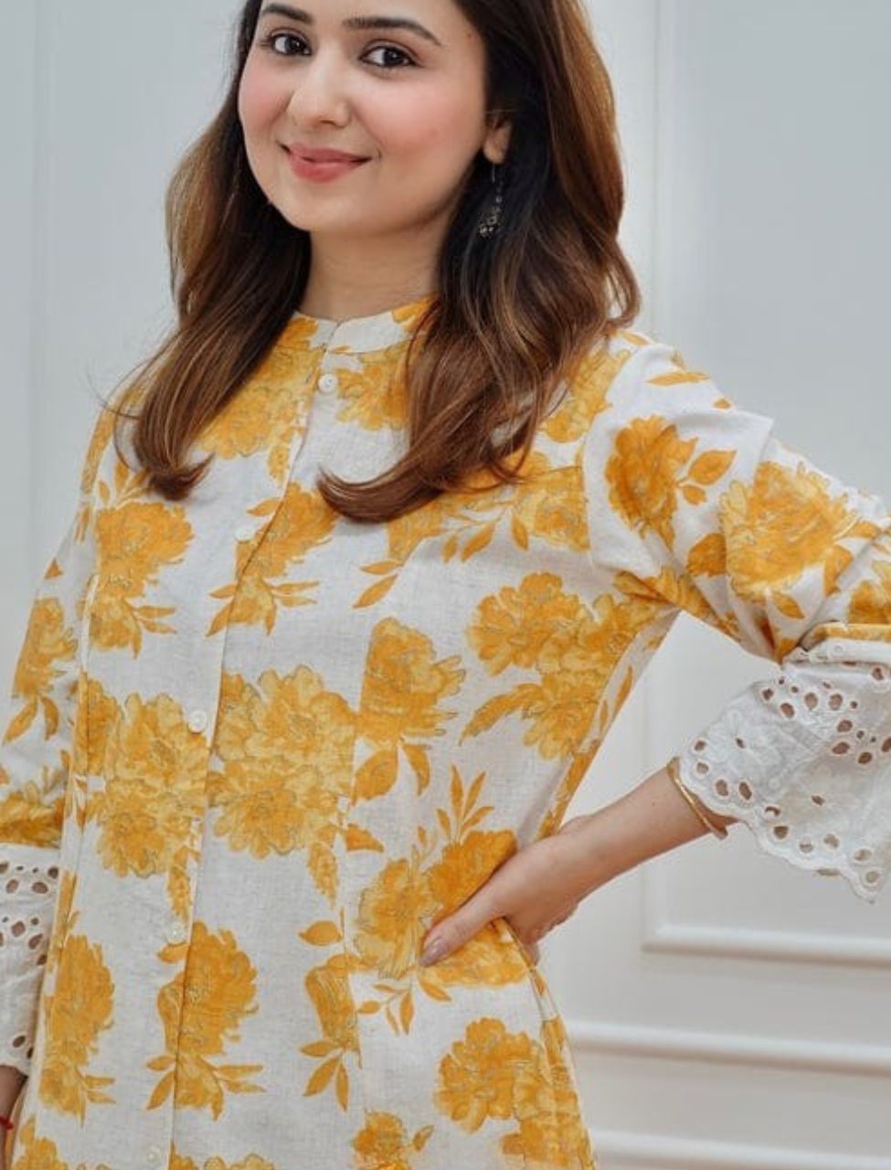 Floral Yellow Printed Co-ord Set