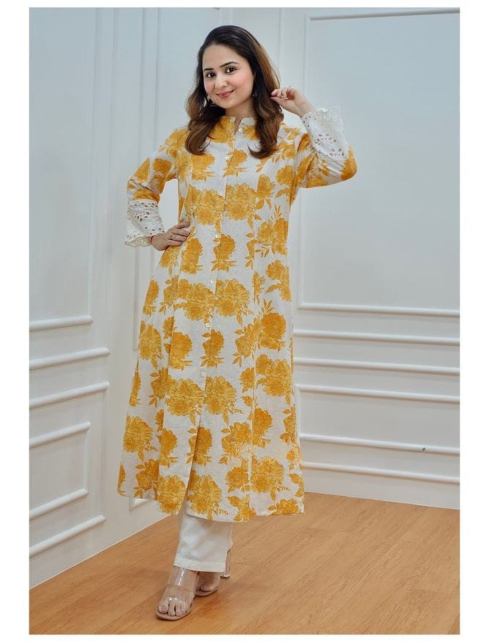 Floral Yellow Printed Co-ord Set