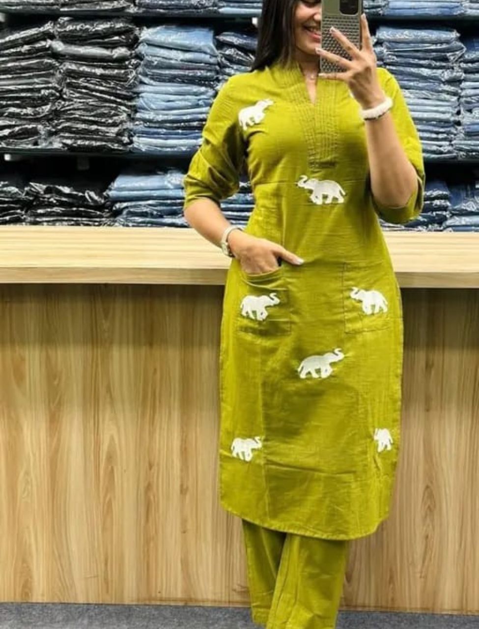 Classy Elephant Printed Co-ord Set