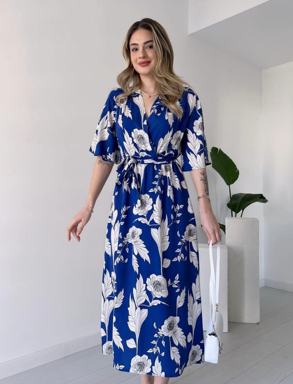 Designer Floral Printed Midi Dress