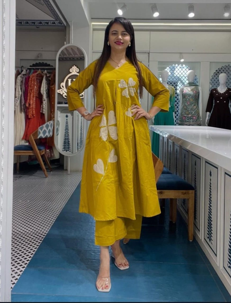 Premium Floral Embroidered Co-ord Set