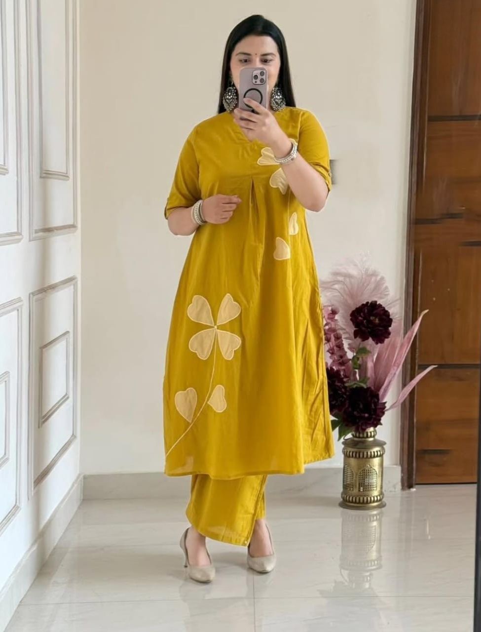 Floral Mustard Yellow Co-ord Set