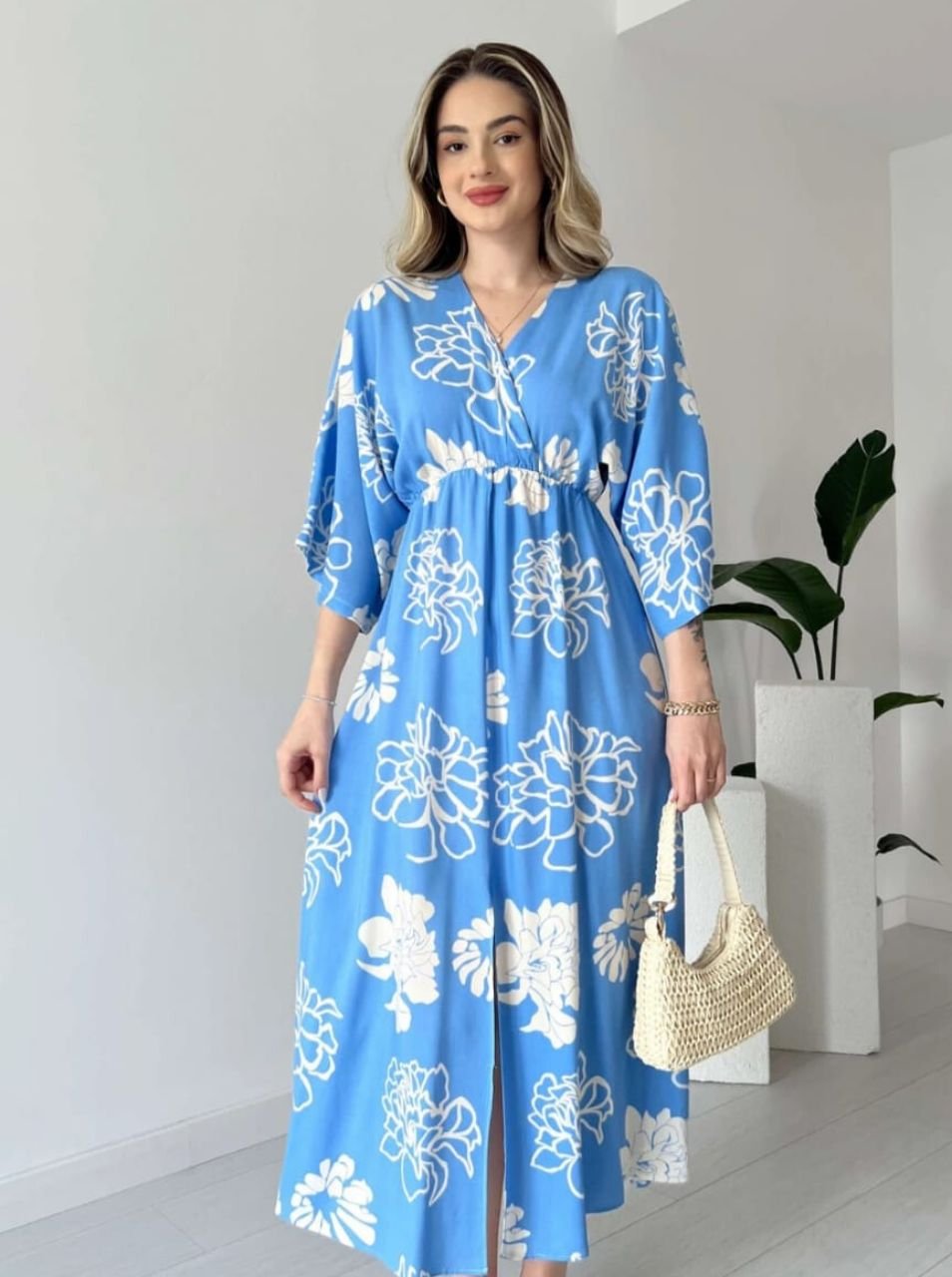 Stylish Floral Printed Midi Dress