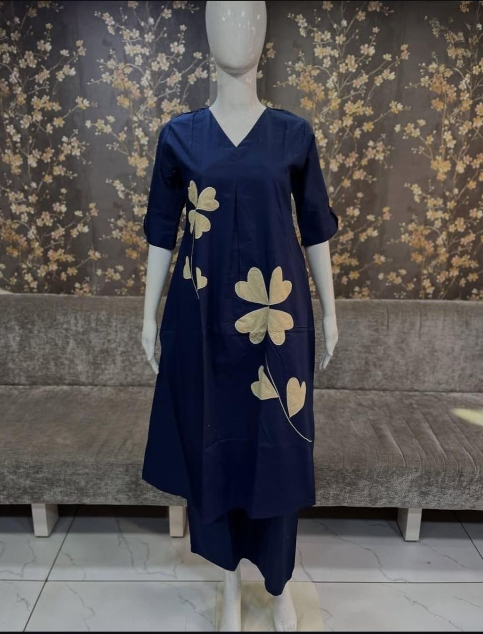 Premium Floral Embroidered Co-ord Set