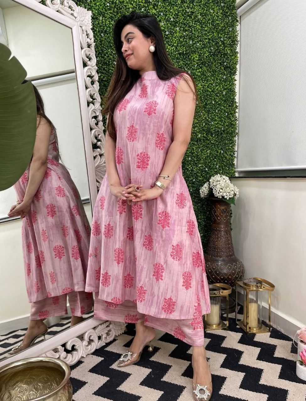 Floral Pink Printed Co-ord Set