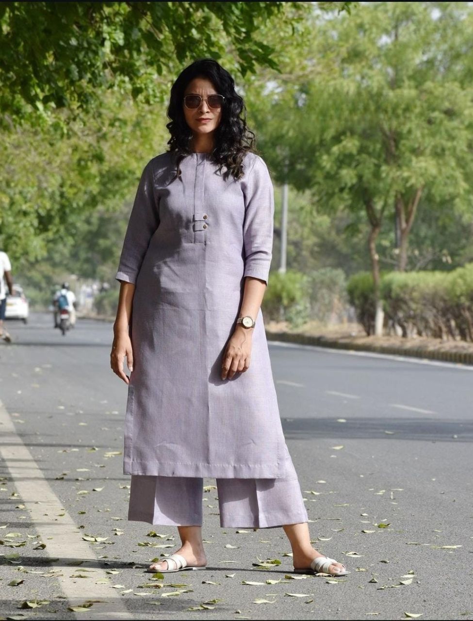 Premium Gray Embroidered Co-ord Set