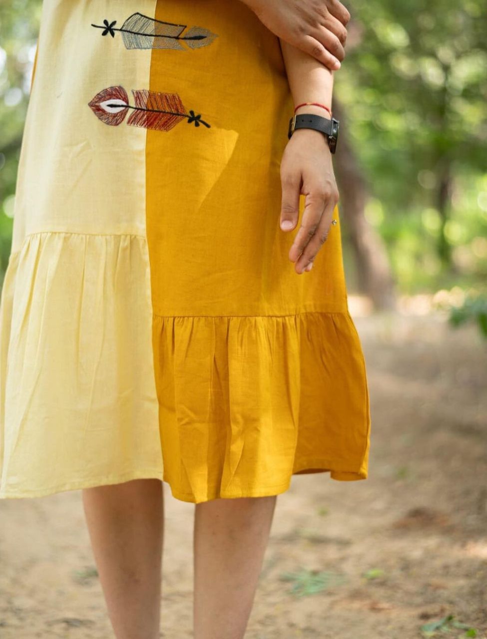 Stylish Designer Embroidered Midi Dress