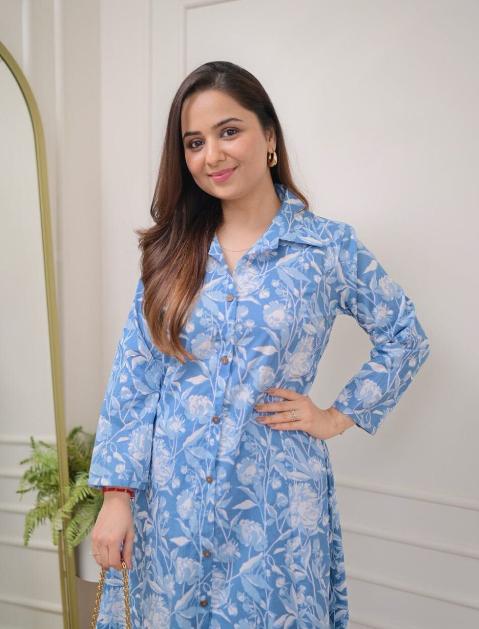 Elegant Floral Pastel Printed Co-ord Set