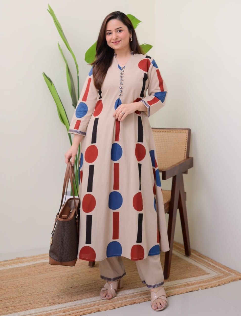 Elegant Trendy Embroidered Co-ord Set