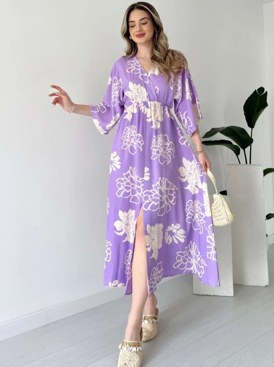 Stylish Floral Printed Midi Dress