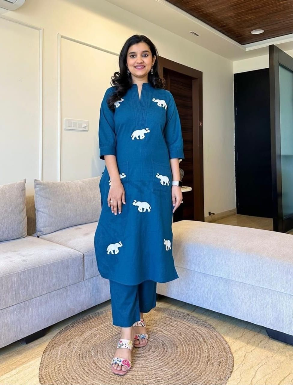 Classy Elephant Printed Co-ord Set