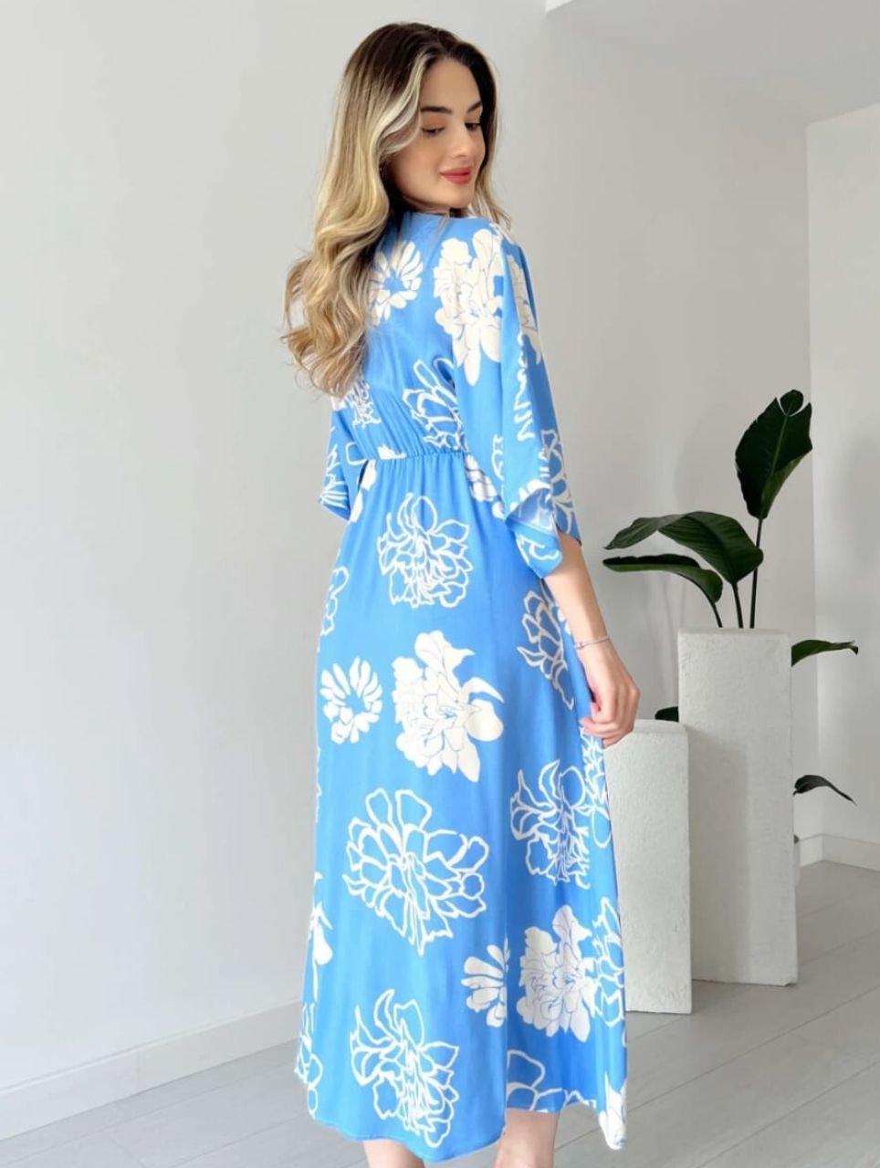 Stylish Floral Printed Midi Dress
