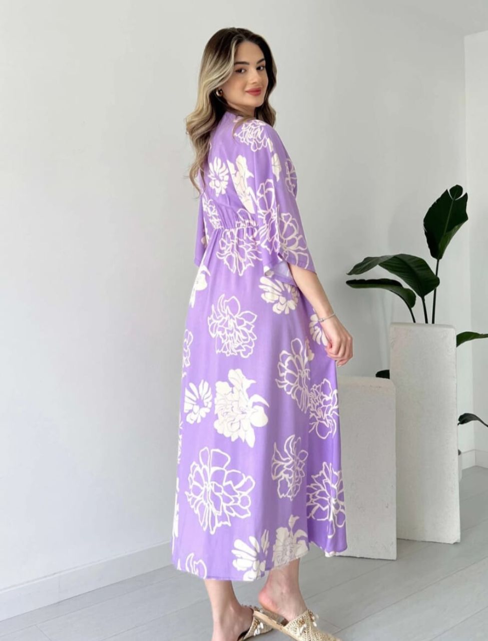 Stylish Floral Printed Midi Dress