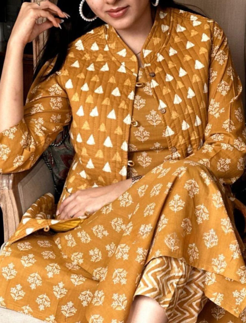 Hand Block Soft Embroidered Co-ord Set