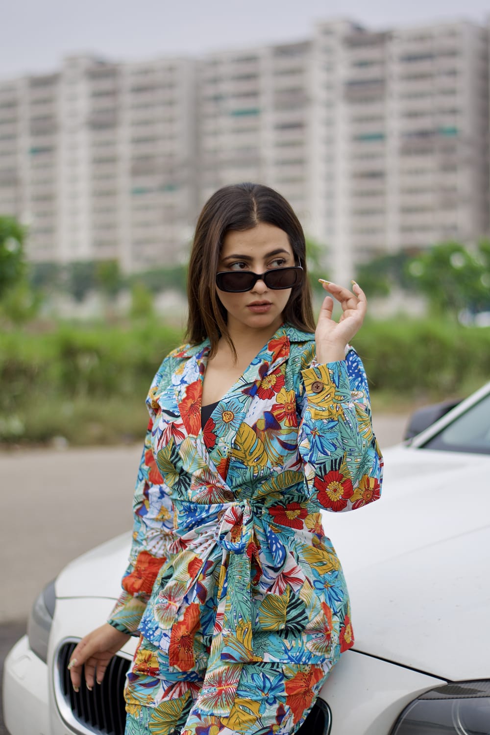 FLORAL PRINTED TWO PIECE CO-ORD SET