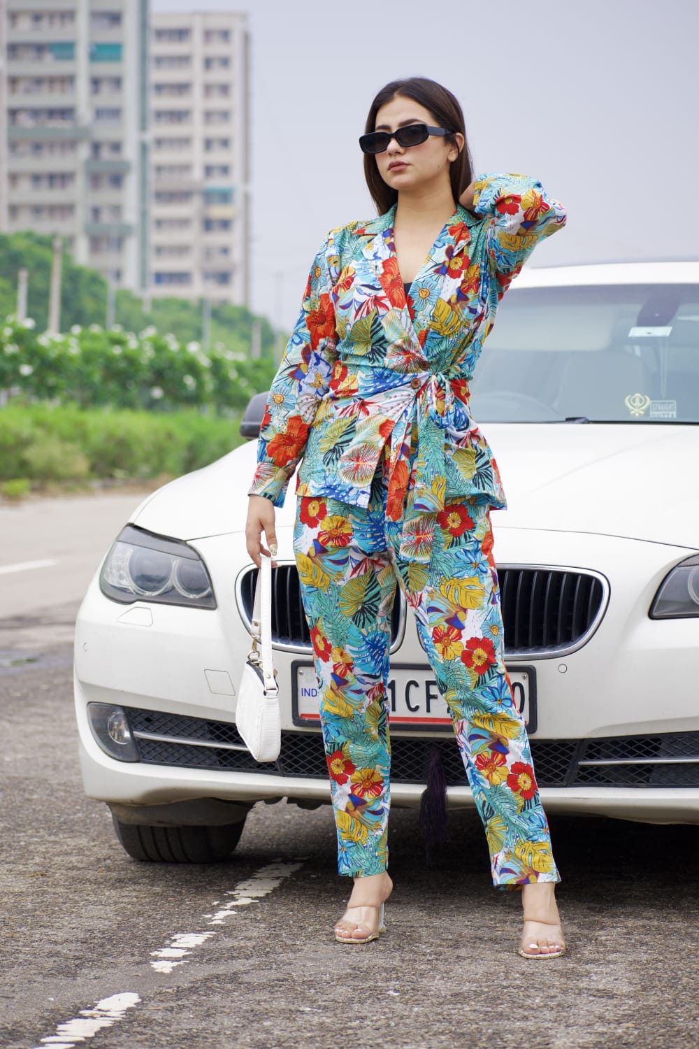 FLORAL PRINTED TWO PIECE CO-ORD SET