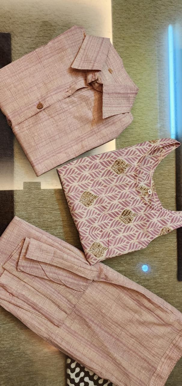 Hand-block printed craft co-ord set