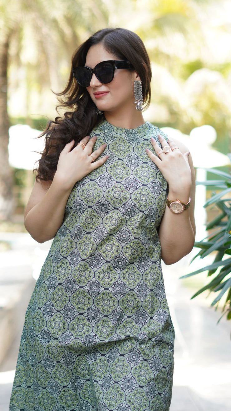 beautiful cotton smarty fabric kurta set