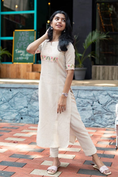 Kurta pant sets with embroidery work beautiful detailing