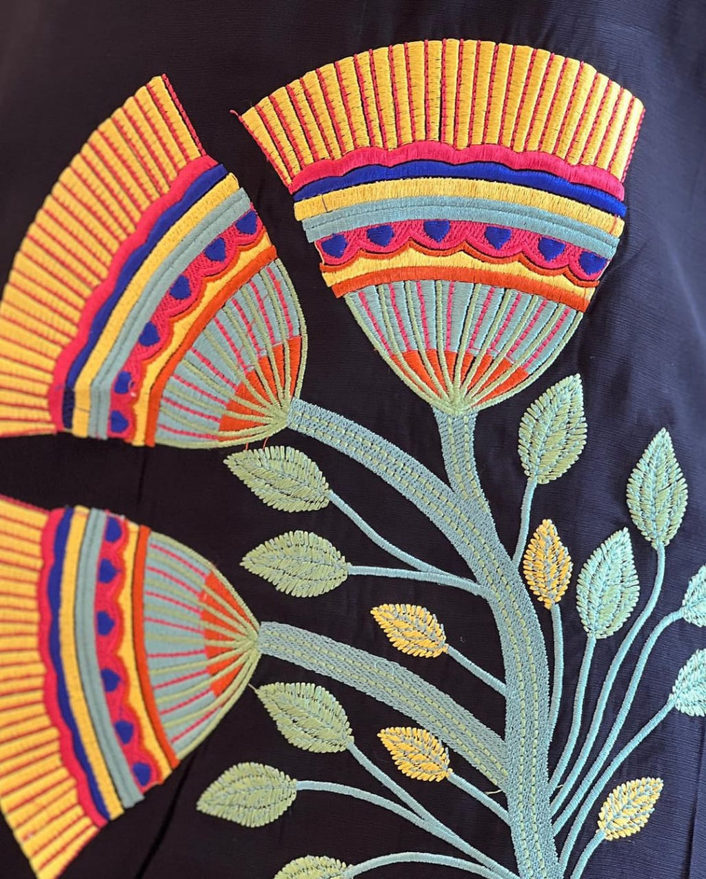 Beautiful embroidery black cotton Co-ord set